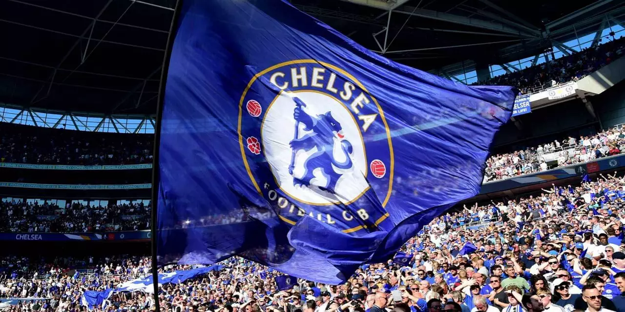 A large Chelsea flag