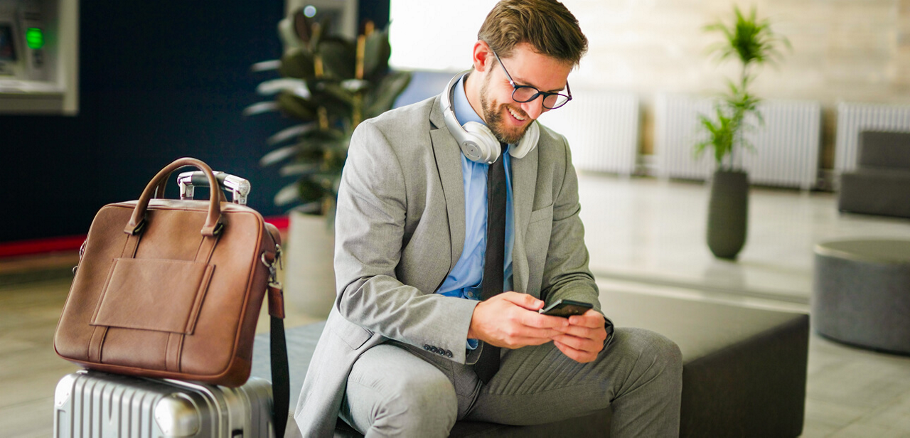 Working abroad using a Business SIM plan with inclusive roaming.