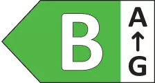 Energy label with rating B