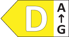 Energy label with rating D