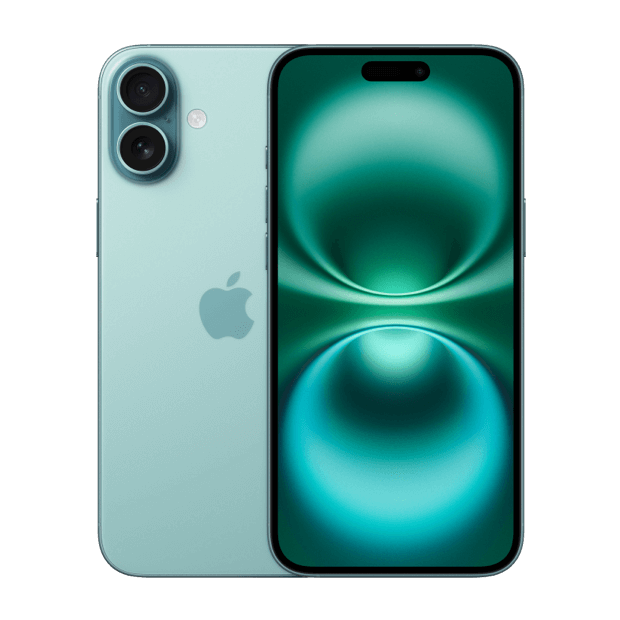 Three Business product image of a green iPhone 15 Plus business mobile phone