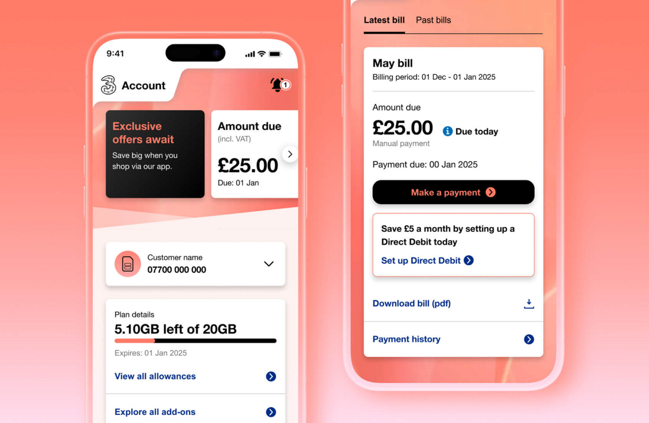 More about the Three app