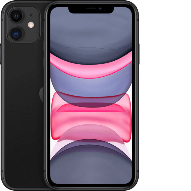 2 iPhone 13s in green, shown front and back.