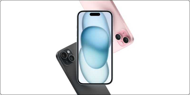 image of two iPhone 14s in yellow with text above saying ‘Hello sunshine’.