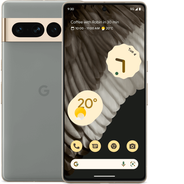 Google Pixel 7 Pro front and back