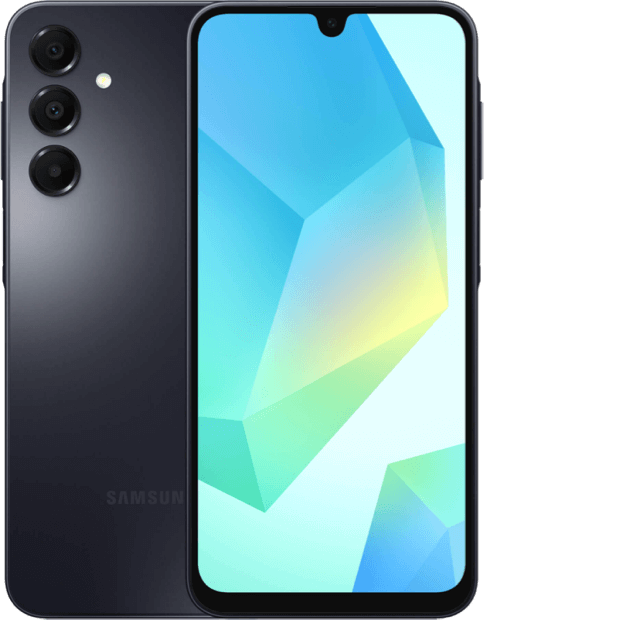 Front and rear view of Samsung Galaxy A16