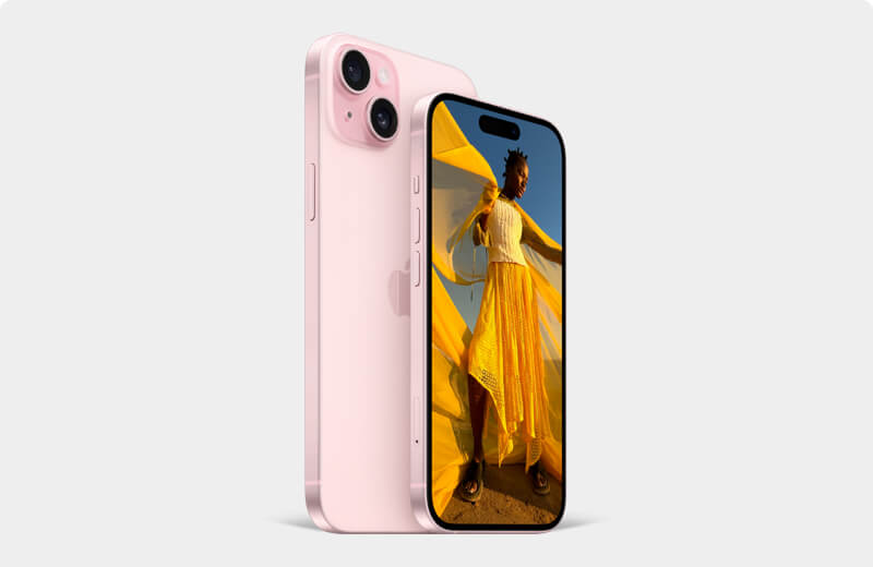 image of an Apple iPhone 14 in yellow